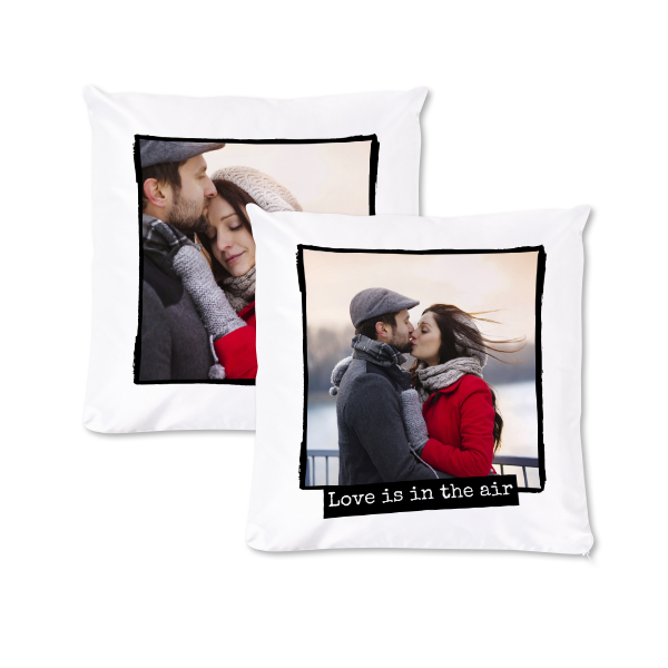 Coussin carré M imprimé recto-verso Coussin carré M imprimé recto-verso