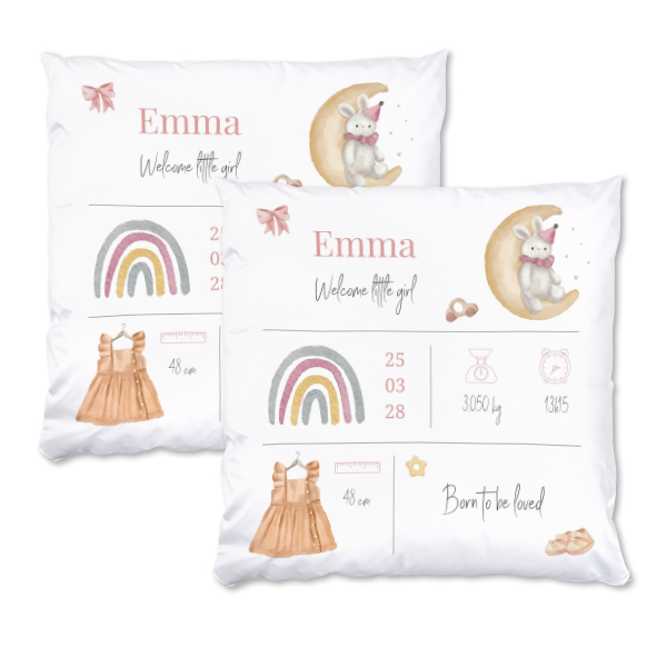 Coussin satiné carré L imprimé recto-verso Coussin satiné carré L imprimé recto-verso