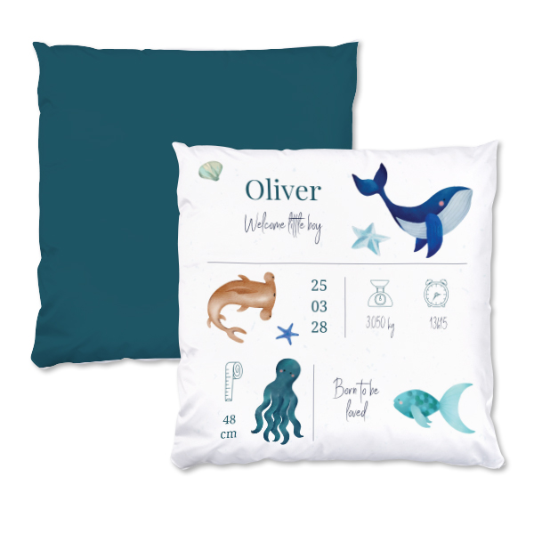 Coussin satiné carré L imprimé recto-verso Coussin satiné carré L imprimé recto-verso