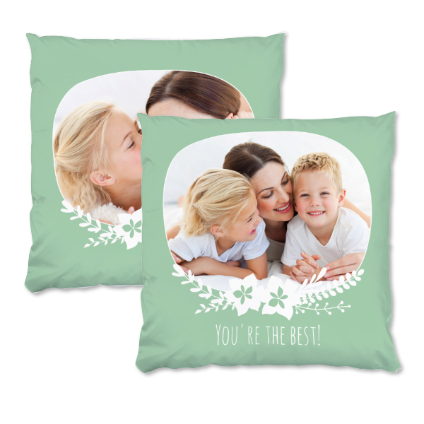 Polyester Cushion Cover and Filling Square L Front & Back