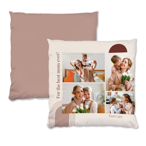 Polyester Cushion Cover and Filling Square L Front & Back