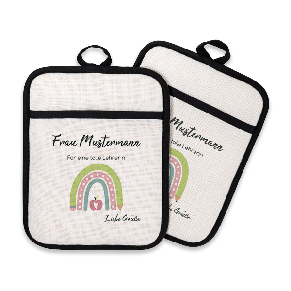 Personalisierte Topflappen mit Foto - 2 Stk. Personalisierte Topflappen mit Foto - 2 Stk.