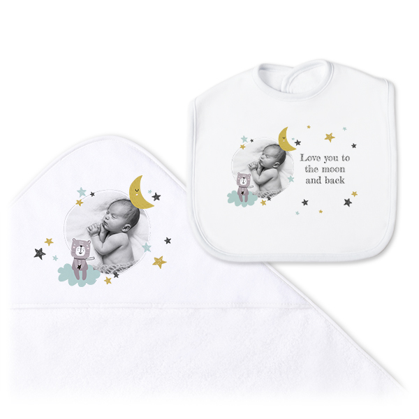 Baby Gift Set Bath Cape & Bib Baby Gift Set Bath Cape & Bib