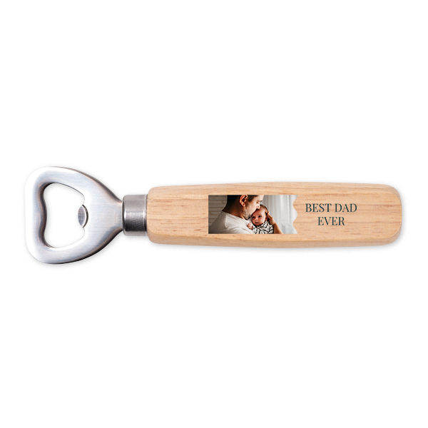 Bottle opener wood with print