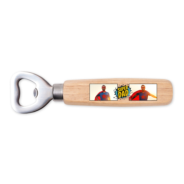 Bottle opener wood with print