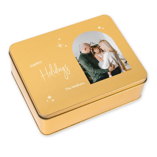 Koekjestrommel rechthoekig goud Koekjestrommel rechthoekig goud
