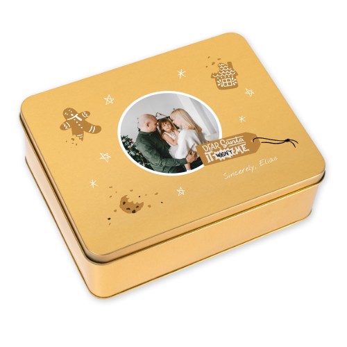 Koekjestrommel rechthoekig goud Koekjestrommel rechthoekig goud