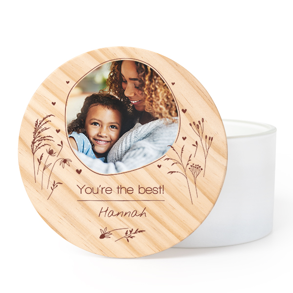 Geurkaars groot met UV-print Geurkaars groot met UV-print