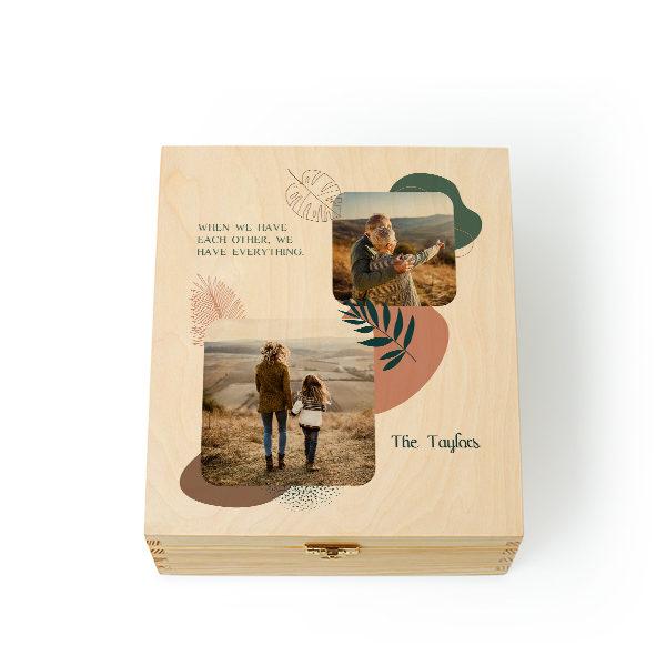 Tea box with printing