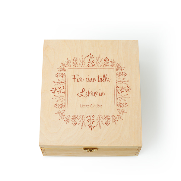 Teebox mit Druck 