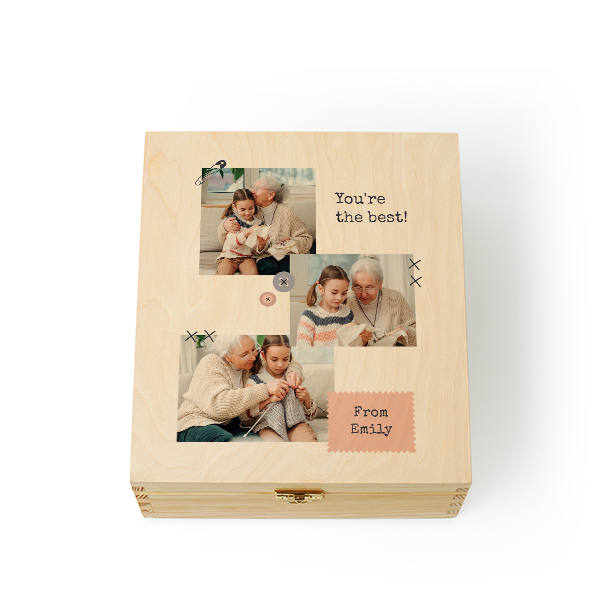 Theeset met theeglas en theedoos met bedrukking Theeset met theeglas en theedoos met bedrukking