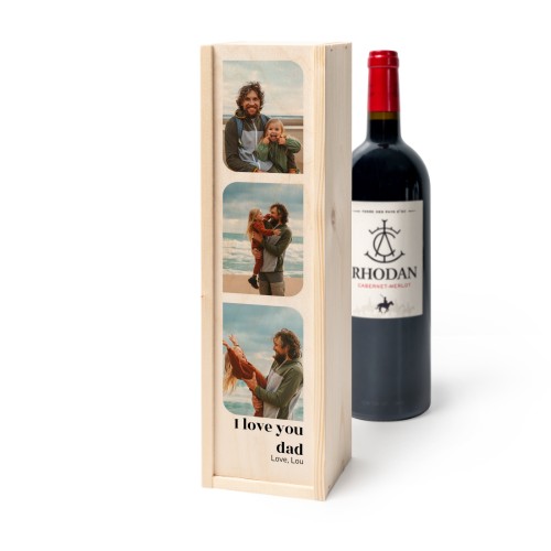 Wijnkist met Rhodan Cabernet-Merlot Wijnkist met Rhodan Cabernet-Merlot