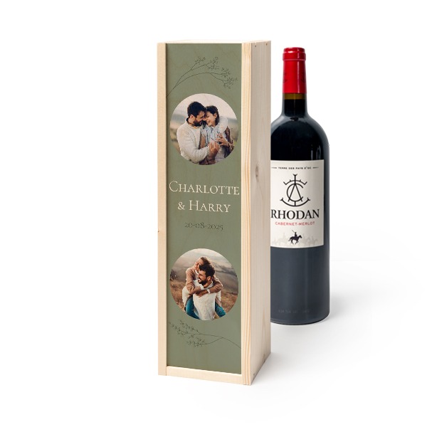 Wijnkist met Rhodan Cabernet-Merlot