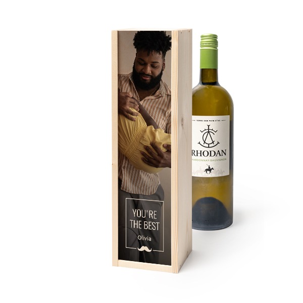 Wijnkist met Rhodan Chardonnay-Roussanne