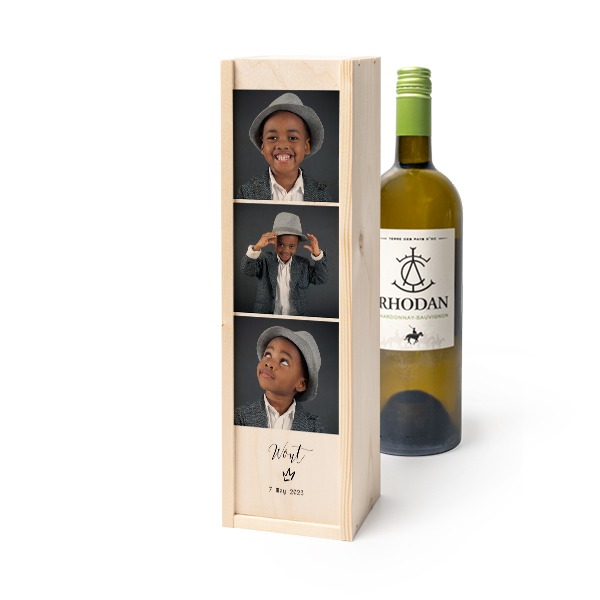 Wijnkist met Rhodan Chardonnay-Roussanne Wijnkist met Rhodan Chardonnay-Roussanne