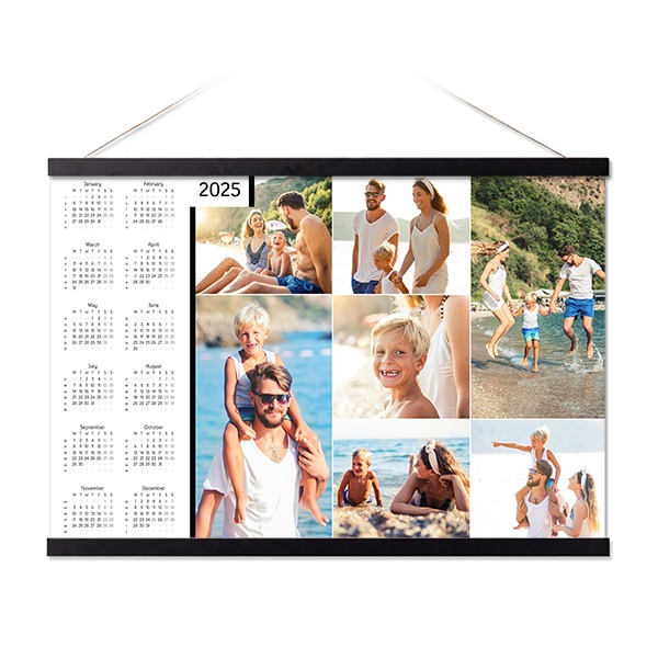 Plakatkalender med Plakatophæng 60 x 40 cm Sort