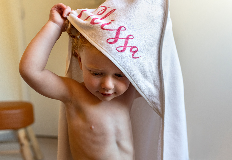 Hooded baby towel