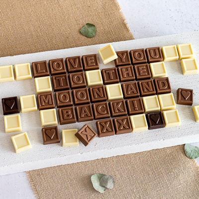 Chocolate with text