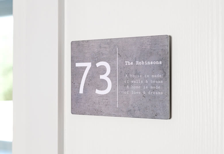 Personalised House Number
