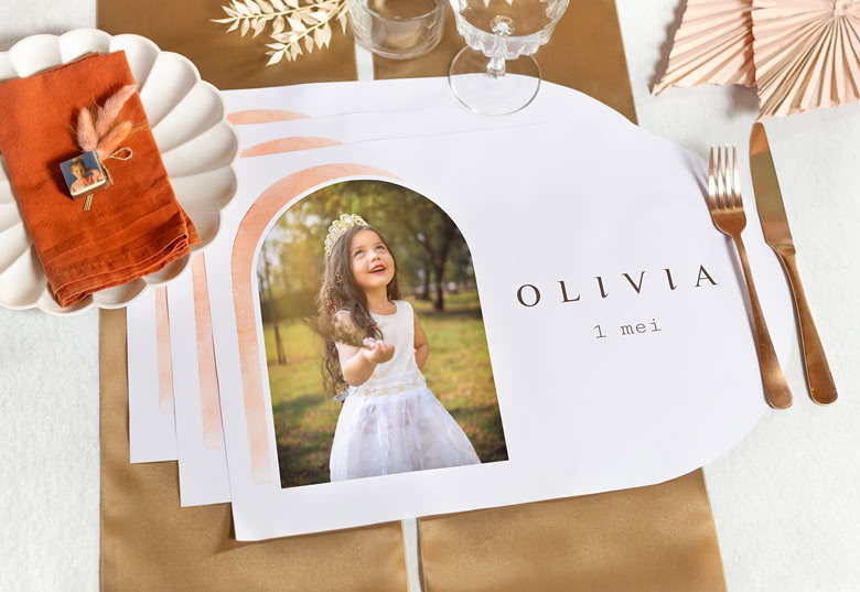 Personalised Paper Placemats with photo