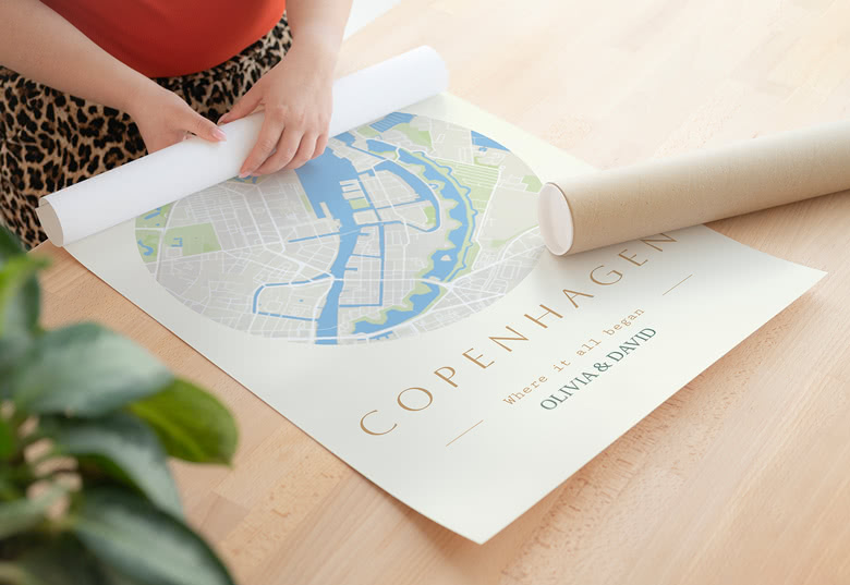 Affiche carte personnalisée