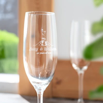 Verres à champagne personnalisés