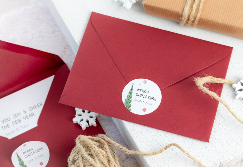 Autocollants pour enveloppes - Lot de 24 - [TileGroup.Events.Christmas.CardsSg,Title]