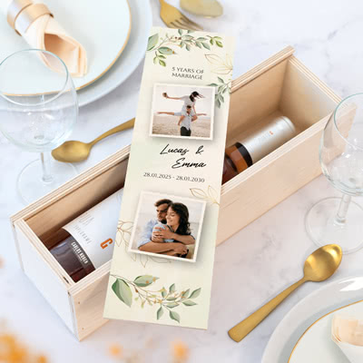 Coffret à vin en bois