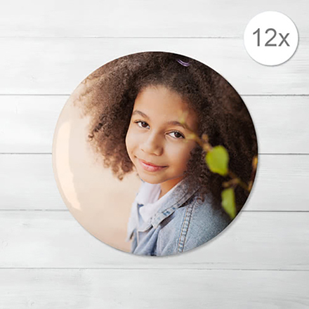 Badges aimantés grand format (lot de 12)