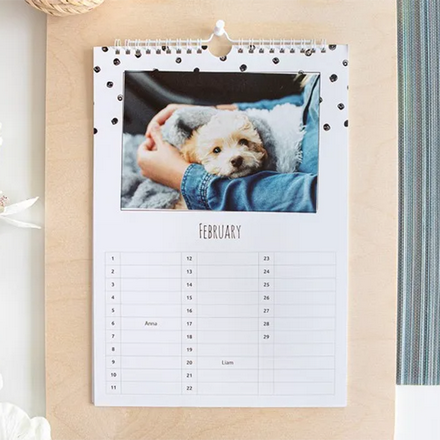 Verjaardagskalender A4