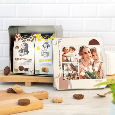 Koekjestrommel rechthoekig met Generous koekjes