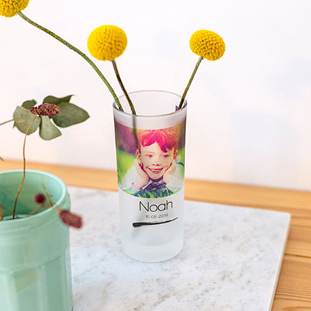 Vase i Matteret Glas