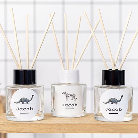 Huisparfum diffuser zwart rond - Set van 12