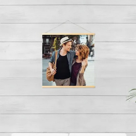 Fotoposter met magnetische hanger 40 x 40 cm Hout