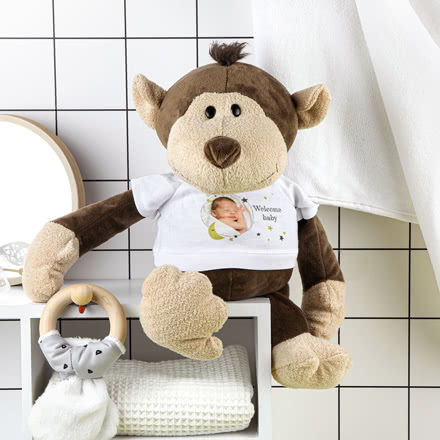 Knuffel met foto aap