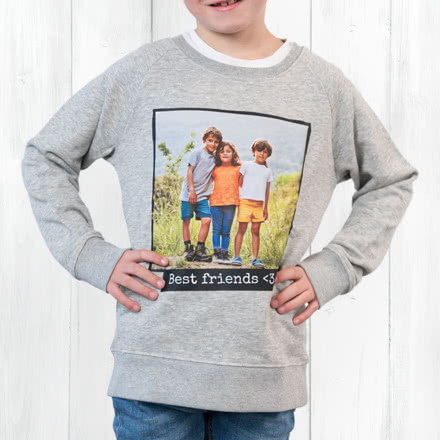 Tröja Barn Gråmelerad 7 - 8 år