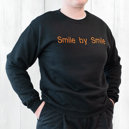 Tröja Broderad Unisex Svart S
