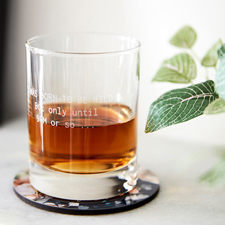 Verre à whisky gravé