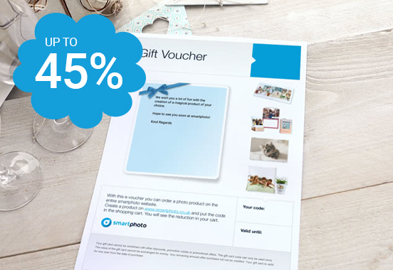 Up to 45% off gift vouchers