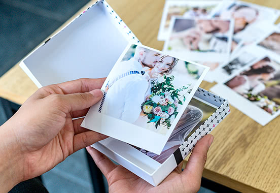 Foto's in een doosje