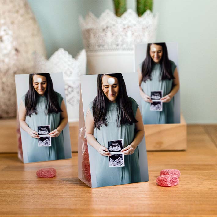 Party bag with photo-wrapping