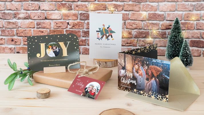 Send out your best wishes with our personalised Christmas Cards